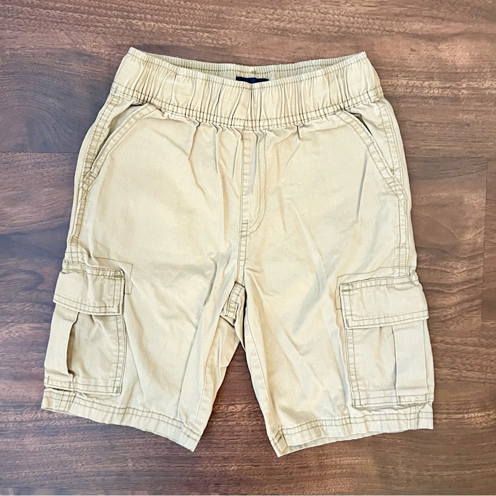 THE CHILDREN'S PLACE Pull On Khaki Cargo Shorts Elastic Waist Boy’s Size 6